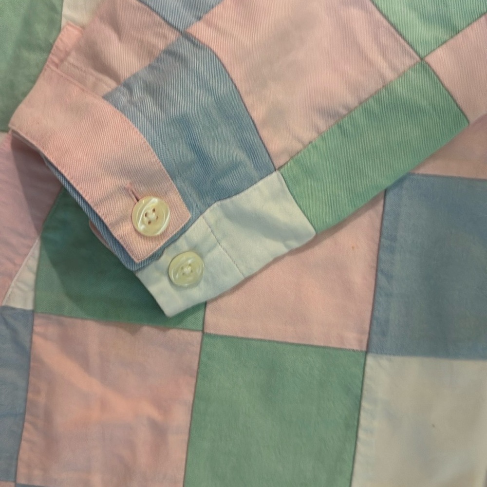 Vineyard Vines Women's Offshore Pastel Oxford Patchwork Hoodie Preppy & Fun! - Picture 12 of 13
